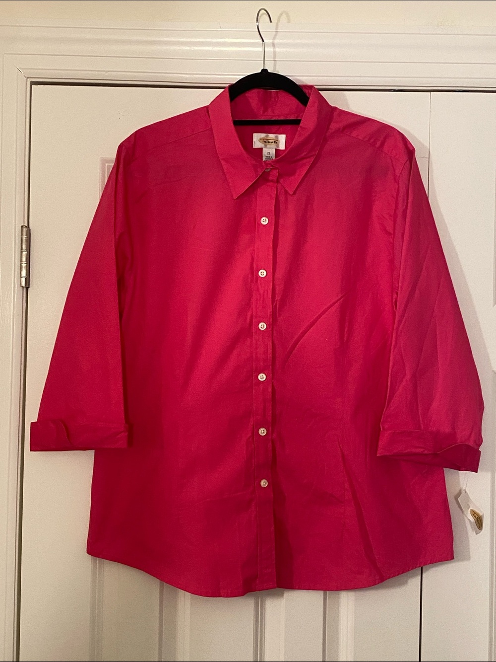 Talbots Fuchsia Pink Blouse - XL NWT